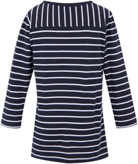 Regatta Dames/Dames Baylette II Gestreept T-shirt (Marine, Wit) Navy - EU 52 / UK 24