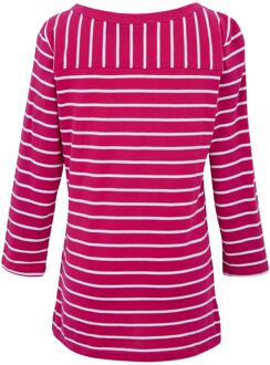 Regatta Dames/Dames Baylette II Gestreept T-shirt (Roze Fusion/Wit) - EU 38 / UK 10
