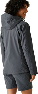 Regatta Dames/Dames Birchdale II Waterdichte Jas (Zwart/Seal Grijs) - maat