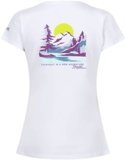 Regatta Dames/Dames Breezed IV rug T-shirt met opdruk (Wit) - maat EU 54 /UK 26