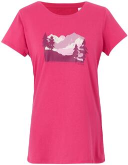 Regatta Dames/Dames Breezed V Dennenboom T-Shirt (Pop) - maat EU 52 / UK 24 Roze