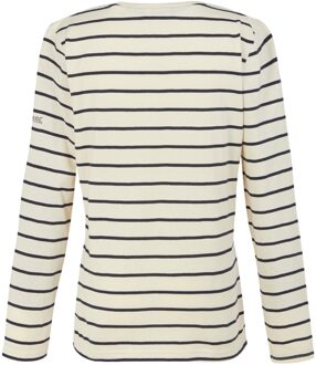 Regatta Dames/Dames Federica II Stripe T-shirt met lange mouwen (Licht Vanille/Navy) - maat EU 36 / UK 8 Wit