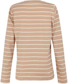 Regatta Dames/Dames Federica II Stripe T-shirt met lange mouwen (Warm Taupe/Licht Vanille)