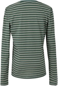 Regatta Dames/Dames Federica Stripe T-shirt met lange mouwen (Sparrengroen/Licht Vanille) Donkergroen - EU 52 / UK 24