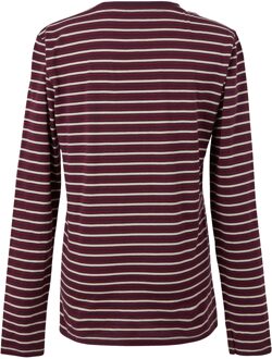 Regatta Dames/Dames Federica Stripe T-shirt met lange mouwen (Vijg/Licht Vanille) Bordeaux - EU 54 /UK 26