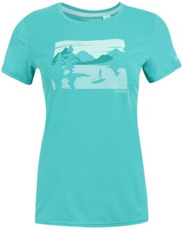 Regatta Dames/Dames Fingal Landschap Stretch T-shirt (Turquoise) - EU 36 / UK 8