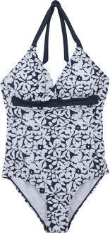 Regatta Dames/Dames Flavia II Large Gebloemd Eendelig Zwempak (Marine, Wit) Navy - EU 36 / UK 8