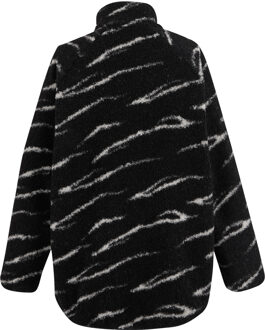 Regatta Dames/Dames Frankie Abstract Borg Full Zip Fleecejack (Zwart/Licht Vanille) - maat EU 36 / UK 8 Zwart en Gebroken Wit