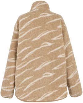 Regatta Dames/Dames Frankie Abstract Borg Half Zip Fleece Jas (Zacht taupe/moza) Bruin - EU 48 / UK 20