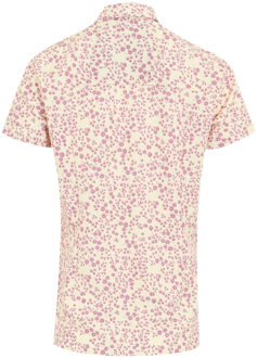 Regatta Dames/Dames Gebloemd Packaway Reisshirt met Korte Mouwen (Lichte vanille) Wit