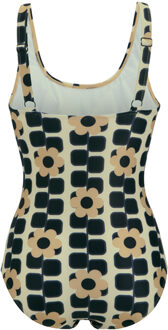 Regatta Dames/Dames Orla Kiely Reuze Vierkante Bloem Eèn Stuk Zwempak (Monochroom) Zwart/wit - EU 44 / UK 16