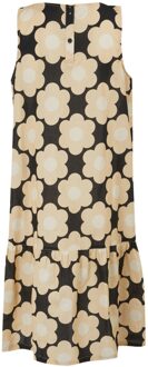 Regatta Dames/Dames Orla Kiely Sixties Daisy Mouwloze Zomerjurk (Zwart)