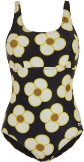 Regatta Dames/Dames Orla Kiely Spinning Flower Eendelig Zwempak (Zwart)