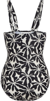 Regatta Dames/Dames Sakari Abstract Floral Tummy Control One Piece Zwempak (Beige) - 22