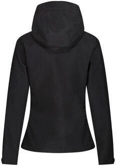 Regatta Dames/dames Venturer Jas met kap en zachte shell (Zwart/Klassiek Rood) - maat