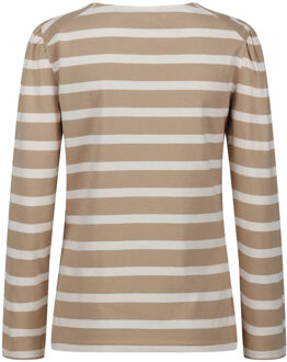 Regatta Dames federica stripe t-shirt met lange mouwen Kaki