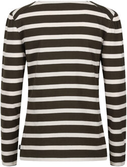 Regatta Dames federica stripe t-shirt met lange mouwen Kaki