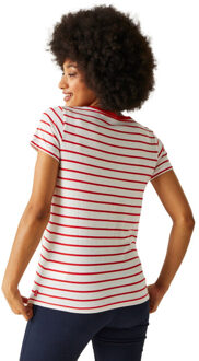 Regatta Dames filandra viii stripe t-shirt Rood - 44