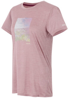 Regatta Dames fingal ix weide marl t-shirt - maat 46 Paars