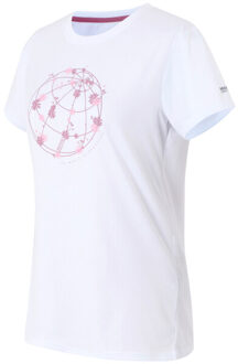Regatta Dames fingal ix wereldbol t-shirt - maat 46 Wit