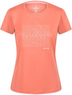 Regatta Dames fingal vi tekst t-shirt Oranje - 34