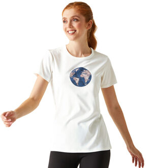 Regatta Dames fingal viii wereldbol t-shirt Wit - 52
