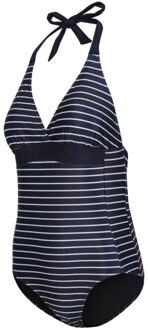 Regatta Dames flavia ii stripe one piece zwempak Blauw - 42