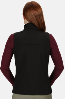 Regatta Dames flux softshell bodywarmer / mouwloos jasje (waterafstotend & windbestendig) - maat 38 Zwart