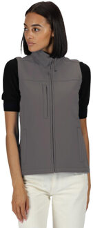 Regatta Dames flux softshell bodywarmer / mouwloos jasje (waterafstotend & windbestendig) - maat 46 Grijs