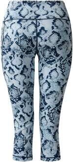 Regatta Dames influential ii slangenprint 3/4 lengte legging Blauw