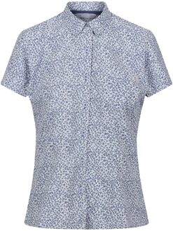 Regatta Dames mindano vii ditsy print blouse met korte mouwen Blauw - 36