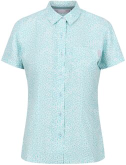 Regatta Dames mindano vii ditsy print blouse met korte mouwen Blauw - 38