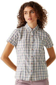 Regatta Dames mindano viii geruit overhemd met korte mouwen Blauw - 36