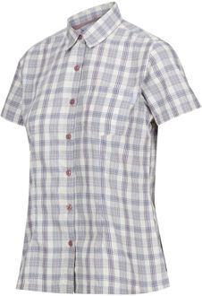 Regatta Dames mindano viii geruit overhemd met korte mouwen - maat 34 Blauw