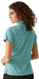 Regatta Dames mindano viii overhemd met ditsy print en korte mouwen Blauw - 36