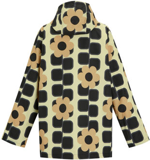 Regatta Dames Orla Kiely Gigantische Vierkante Bloemen Middellange Waterdichte Jas (Monochrome) Zwart/wit - EU 48 / UK 20