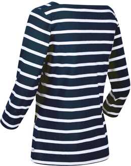 Regatta Dames Regatta Polexia Katoen 3/4 Top in Strepen Navy - EU 36 / UK 8