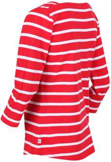 Regatta Dames Regatta Polexia Katoen 3/4 Top in Strepen Rood - EU 36 / UK 8