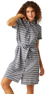 Regatta Dames rema gestreept overhemd jurk - maat 46 Blauw