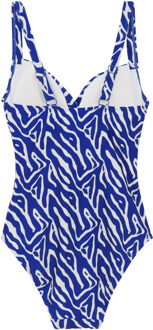 Regatta Dames sakari abstract zwempak met buikcontrole - maat Blauw