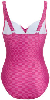 Regatta Dames sakari retro wave buikcontrole ééndelig badpak Roze - 52