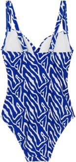 Regatta Dames sakari tummy control seeksucker ééndelig badpak Blauw - 26