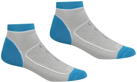 Regatta Dames samaris trail colour block enkelsokken (pak van 2) Grijs - EU 40 - 43