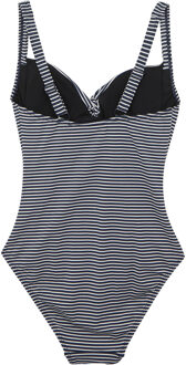 Regatta Dames stripe seersucker tummy control one piece zwempak Navy