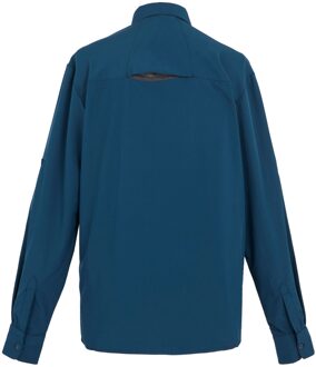 Regatta Geruit heren reishirt met lange mouwen (Maanlicht Denim) Navy/blauw