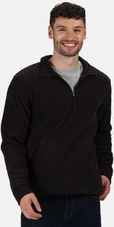 Regatta Geweldige Outdoors Unisex Thor Overhead Half Zip Anti-Pluis Fleece Sweater (170 GSM) (Zwart) - maat S