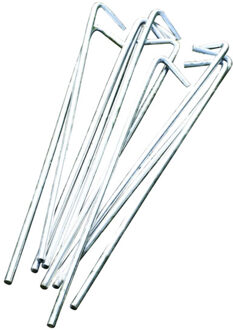 Regatta Groot buiten 7 ronde-draads stalen tentharingen - maat One size Zilver