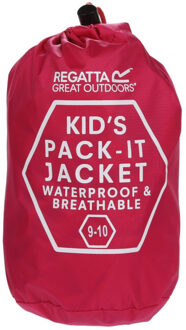 Regatta Groot buitenshuis kinderen/kinderen pakket it jasje iii waterdichte packaway zwart Roze - 116