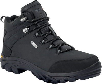 Regatta Grote buitenshuis Heren Burrell Leren Wandelschoenen (Zwart) - maat