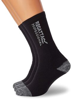 Regatta Hardwear Heren Sokken voor Werk (3 Per Verpakking) (Zwart) - maat
